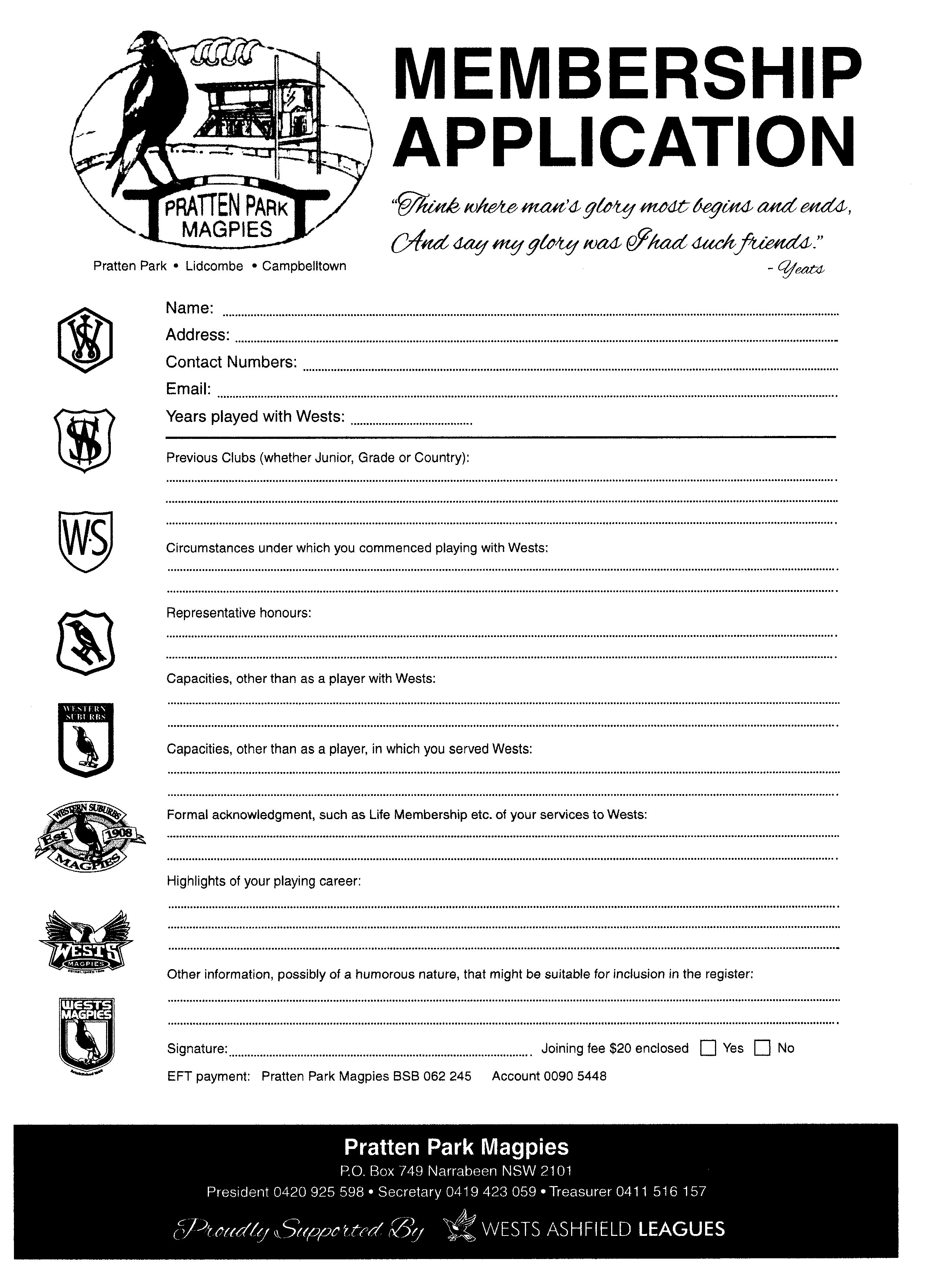 Membership Form 2016