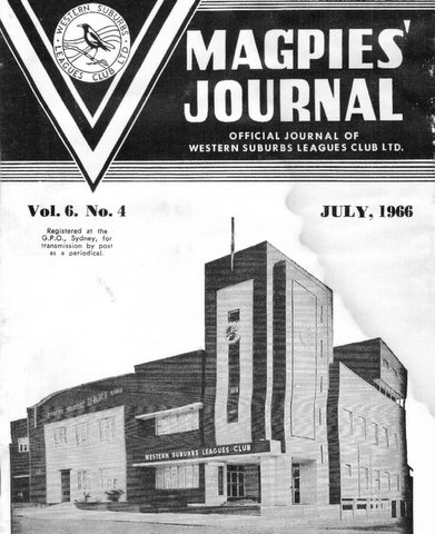 1966 front cover of Magpies Journal