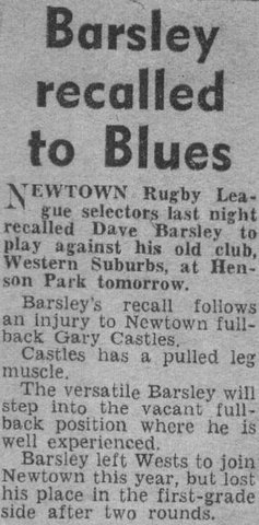 1969 story about playing against Wests