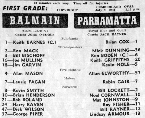 1960 b Balmain v Parr program