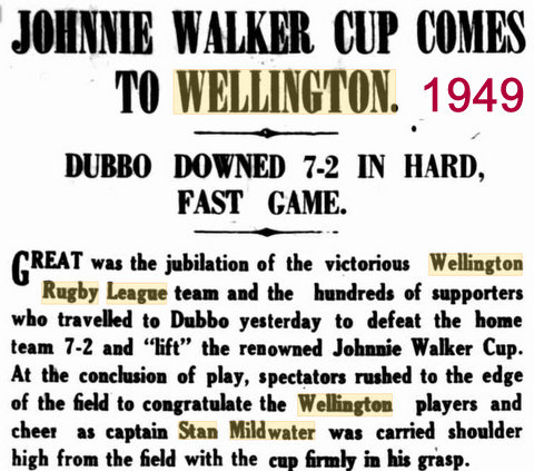 1949 Johnnie Walker cup win