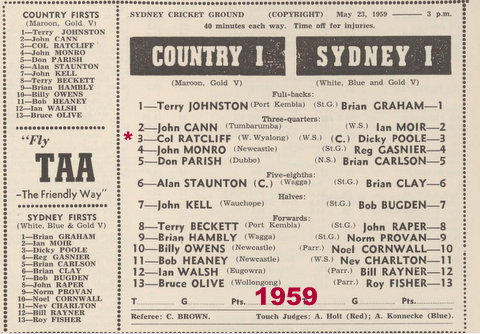 1959 City V Country program