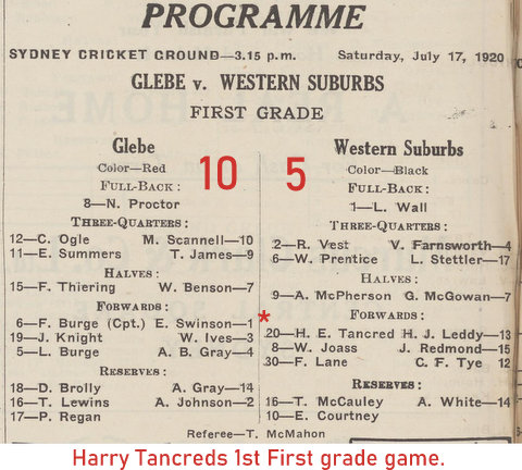 1920 harrys first game