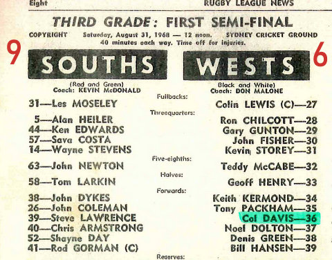 1968 semi final program